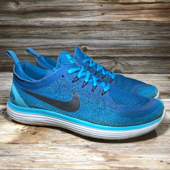 Nike Free Run Distance 2 Blue Athletic Shoes Women - Picture 4 of 7